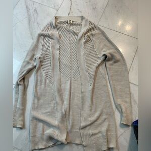 Roxy beige long sweater cardigan size large - worn once